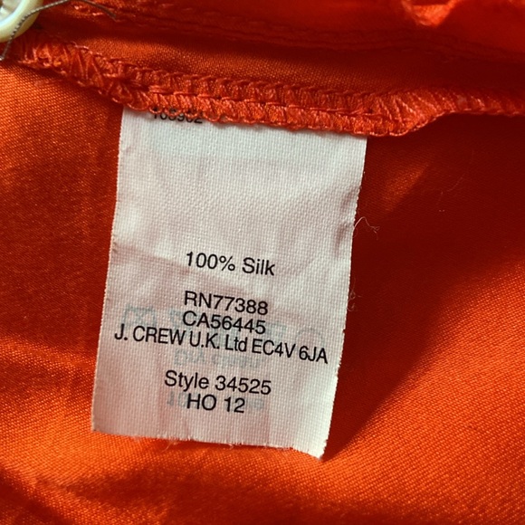 J.Crew Scotch & soda silk orange button down blouse size xs - Picture 13 of 13
